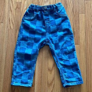 H&M checkered skateboard jeans